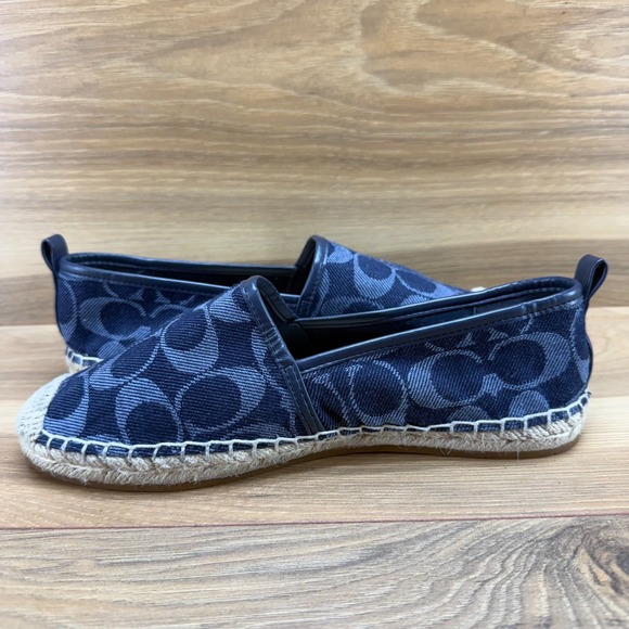 Coach Codi Espadrilles Flats Womens 6 Denim Blue - Picture 6 of 11